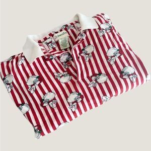 Vintage Santa Clause red and white pinstripe Nightgown